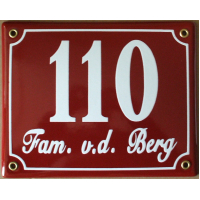 Naambord 16x20 cm horizontaal